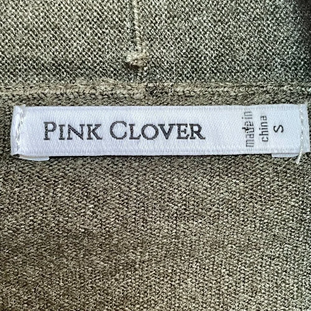 Pink Clover Stitch Fix Open Front Olive Cardigan Sweater Small NWT Lightweight - Picture 4 of 13